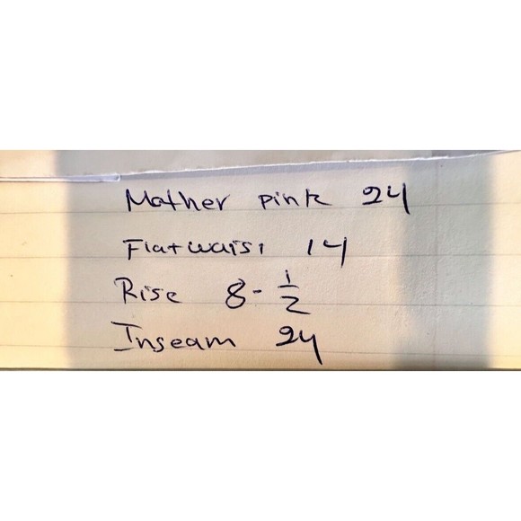 NWT MOTHER Looker Ankle Cropped Chew Corduroy Jeans Pant Pink Size 24 Rise 8-5 - Picture 13 of 16